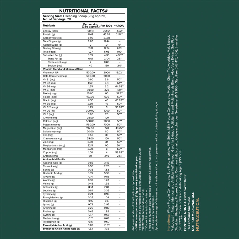 Meal Replacement, Kulfi Flavor (500g) - Herbalcart