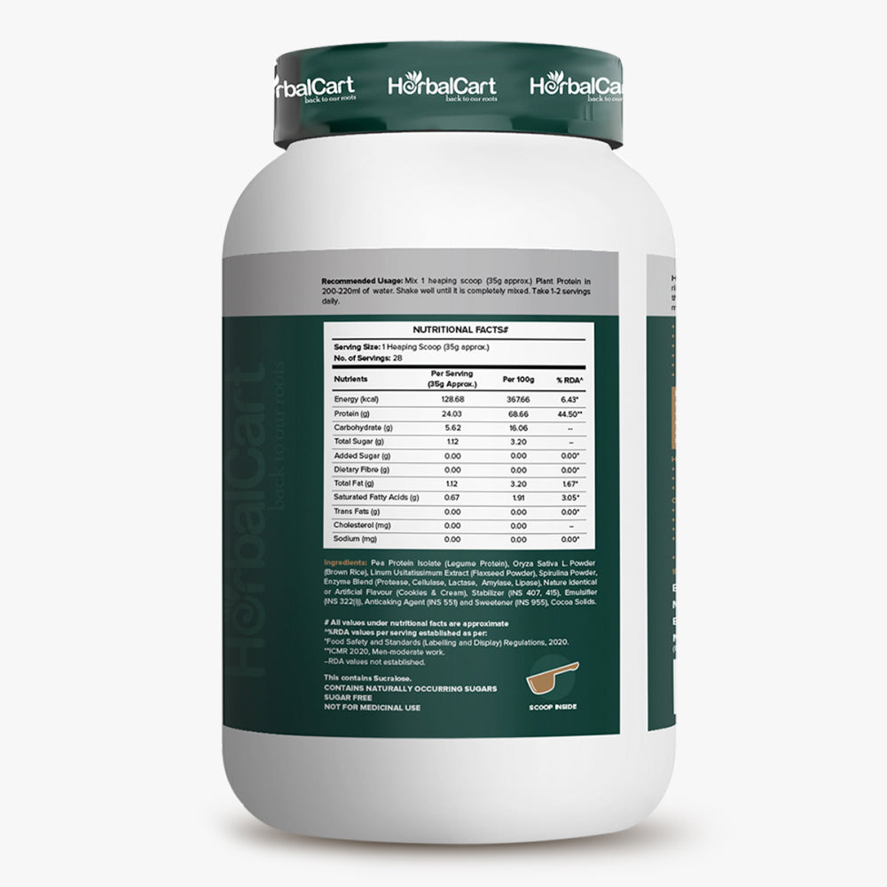 Plant Protein, Cookies & Cream Flavor (1kg) - Herbalcart