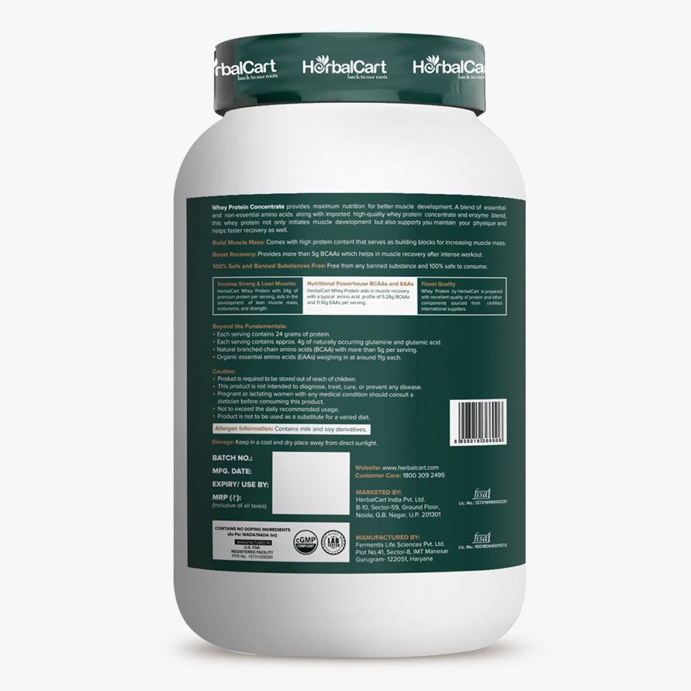 Whey Protein Concentrate (1kg & 2kg) - Herbalcart