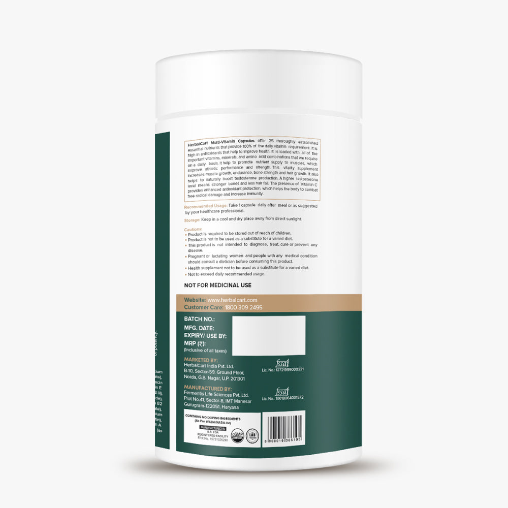Multivitamins (60 Veg Capsules) - Herbalcart
