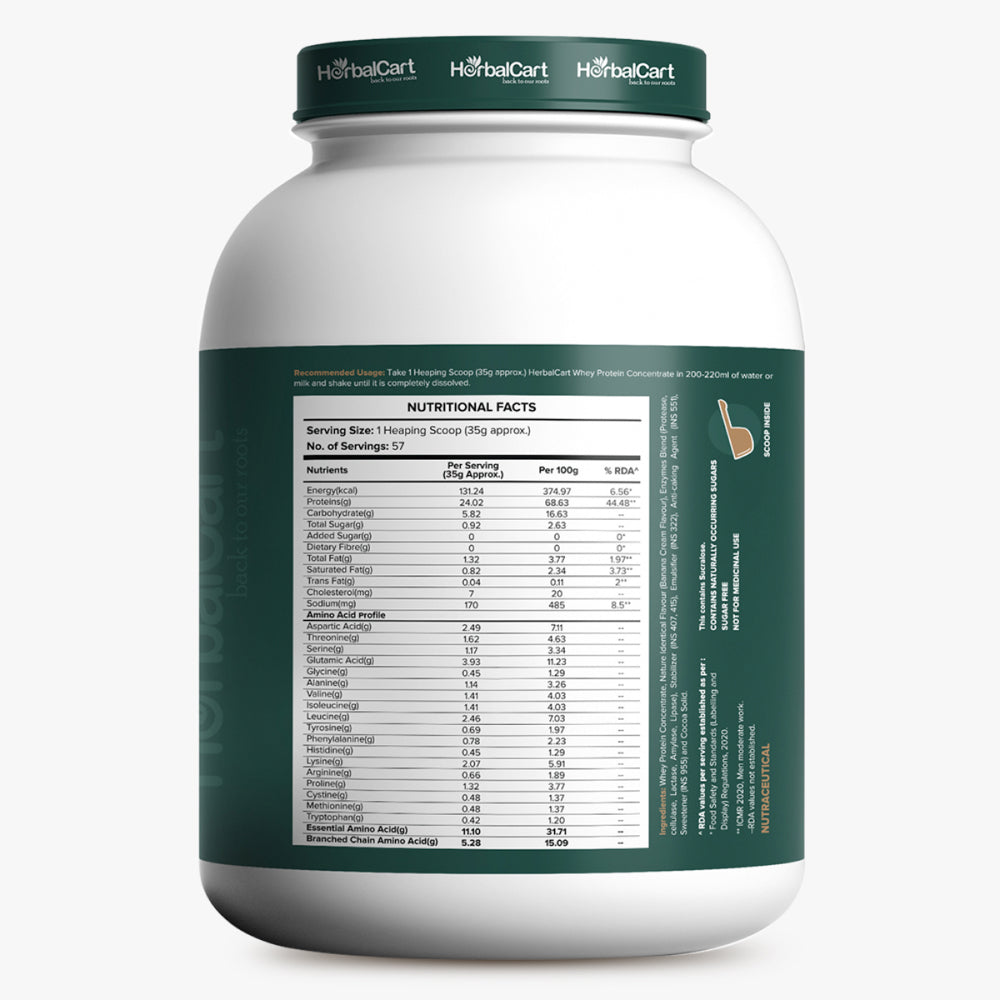 Whey Protein Concentrate (1kg & 2kg) - Herbalcart