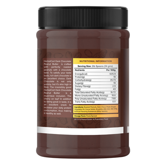 Dark Chocolate Peanut Butter, Crunchy (1kg & 340g)
