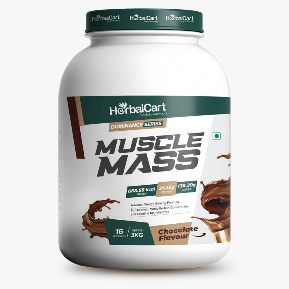 Muscle Mass Gainer, Chocolate Flavor (3kg) - Herbalcart
