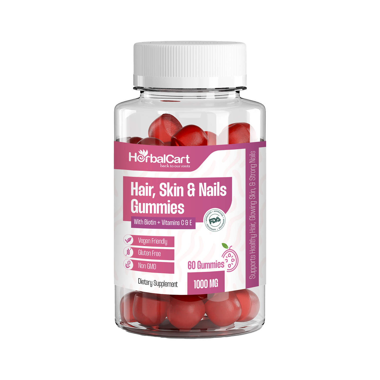 Hair, Skin & Nails Gummies – Biotin & Collagen Support