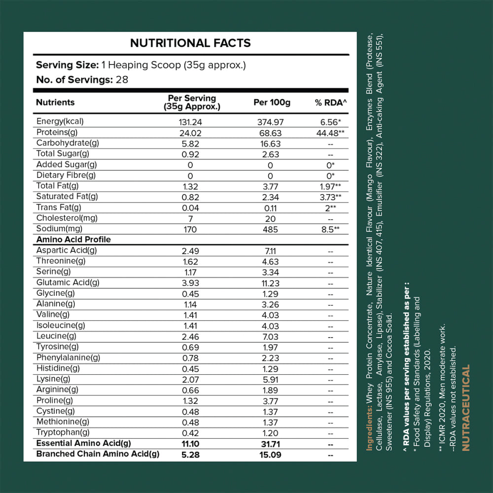 Whey Protein Concentrate (1kg & 2kg) - Herbalcart