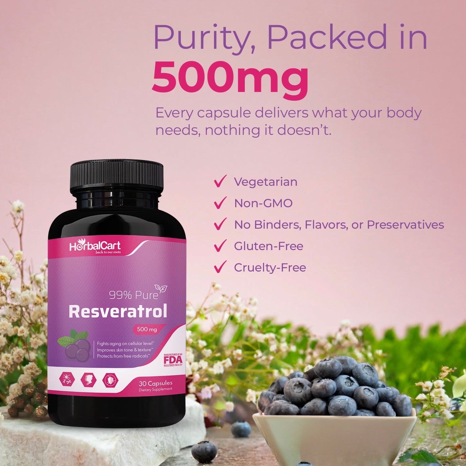 Pure Resveratrol Supplement 