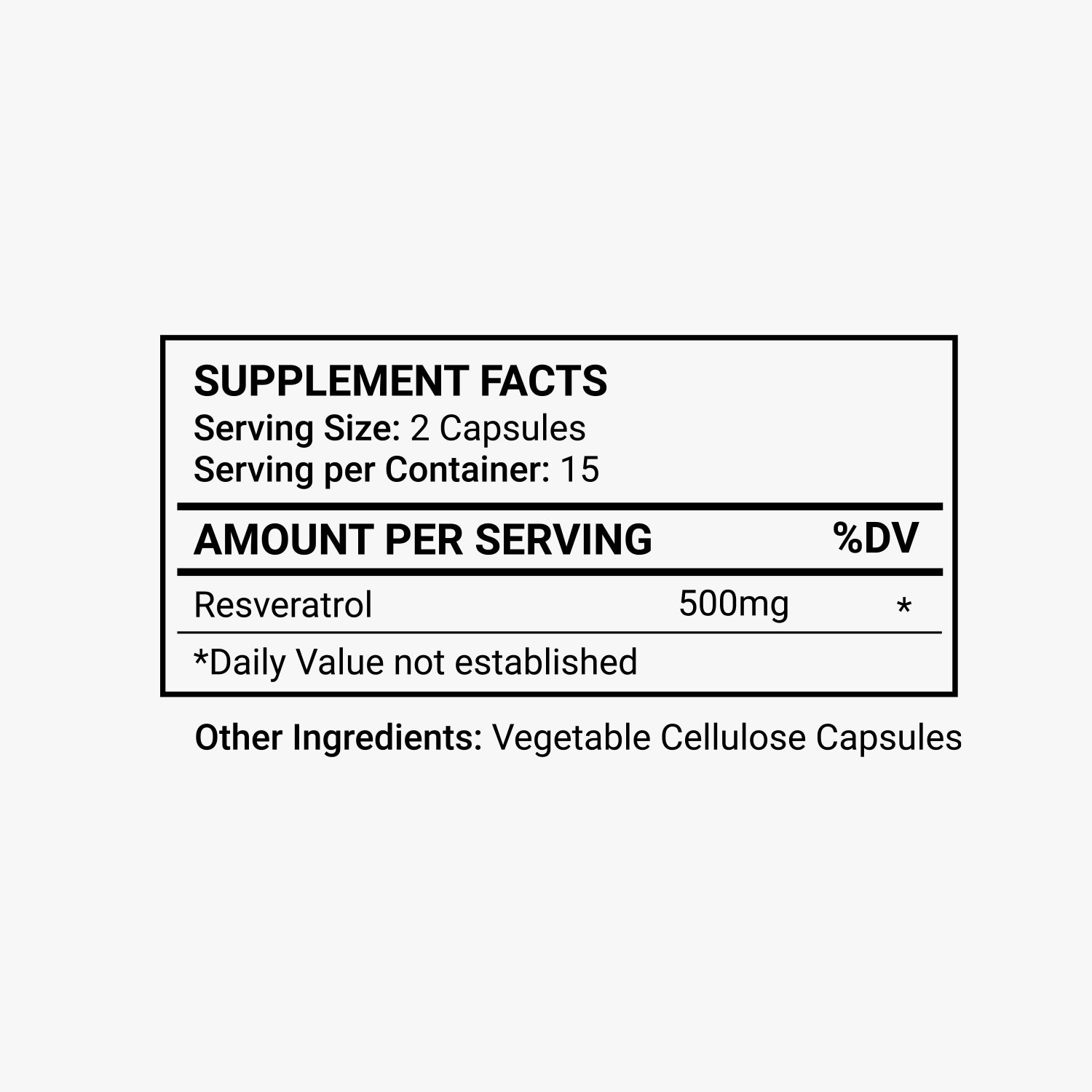 Pure Resveratrol 500mg – Antioxidant, Healthy Aging & Heart Health Support