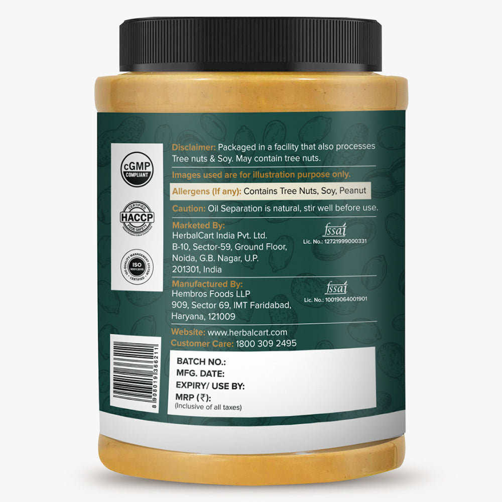 Natural Peanut Butter (1kg & 340g) - Herbalcart