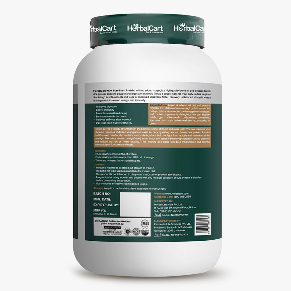 Plant Protein, Cookies & Cream Flavor (1kg) - Herbalcart