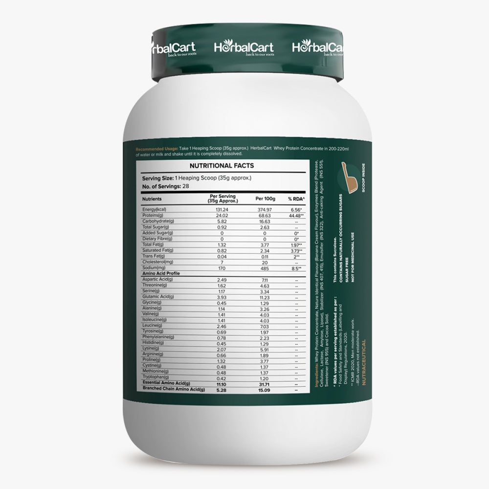 Whey Protein Concentrate (1kg & 2kg) - Herbalcart