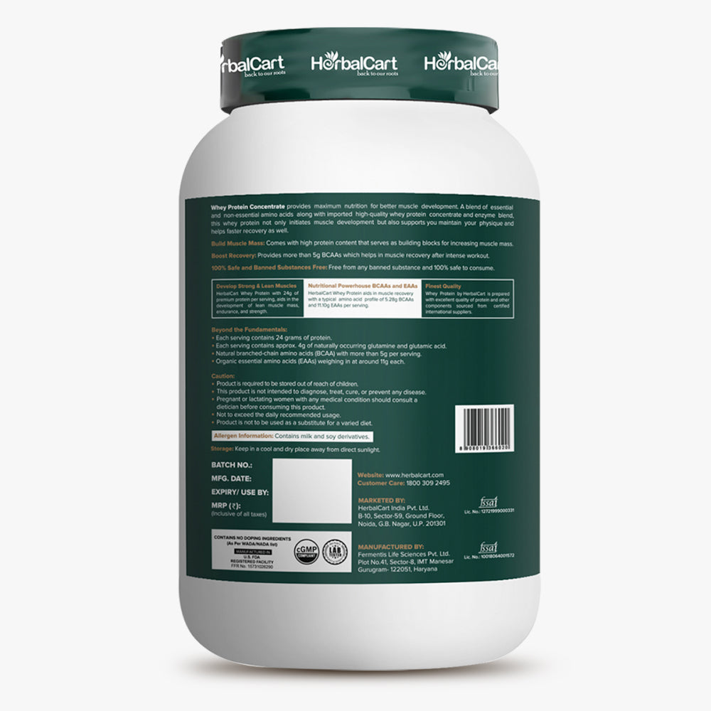 Whey Protein Concentrate (1kg & 2kg) - Herbalcart