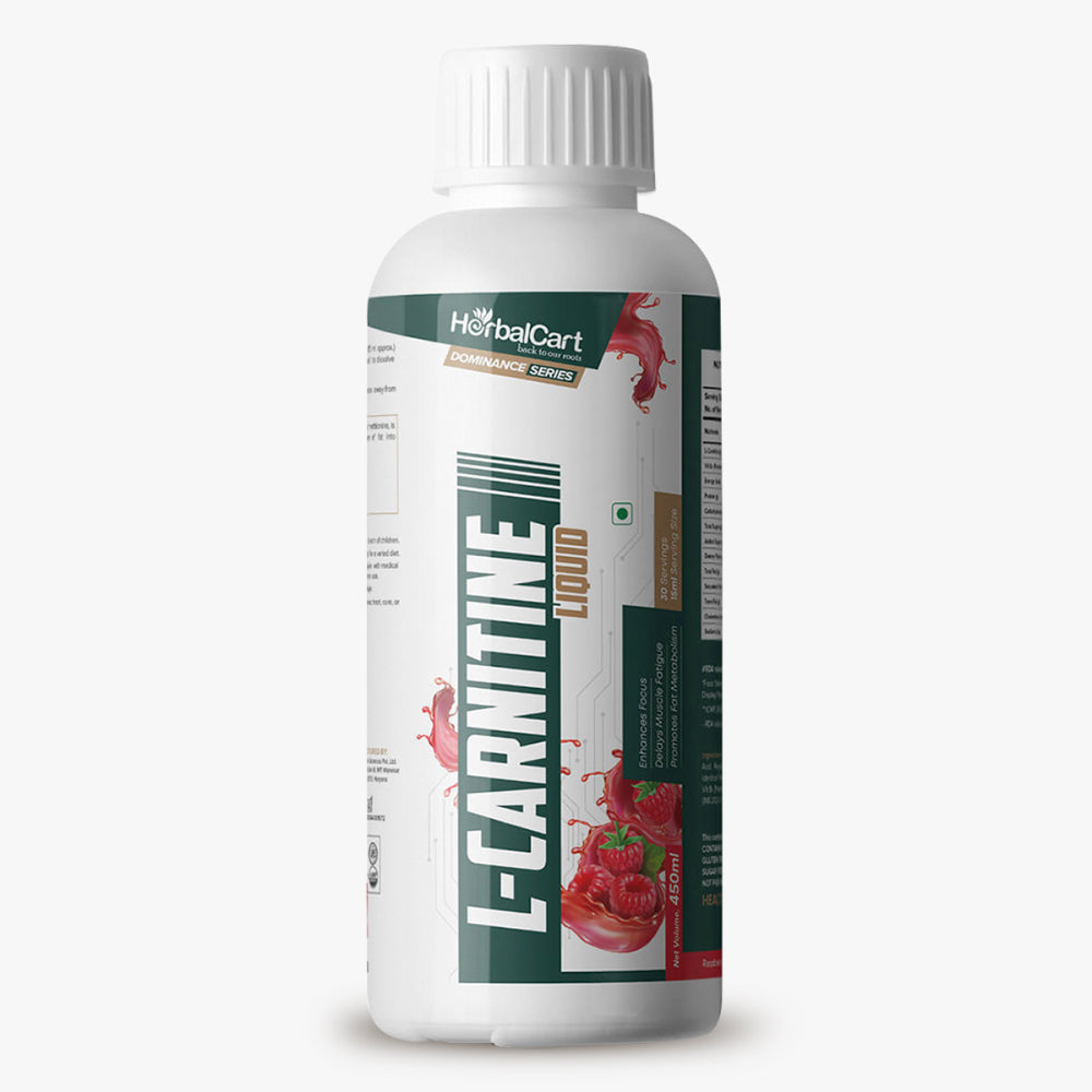 L-Carnitine Supplement, Orange & Raspberry Flavor (Liquid, 450g) - Herbalcart