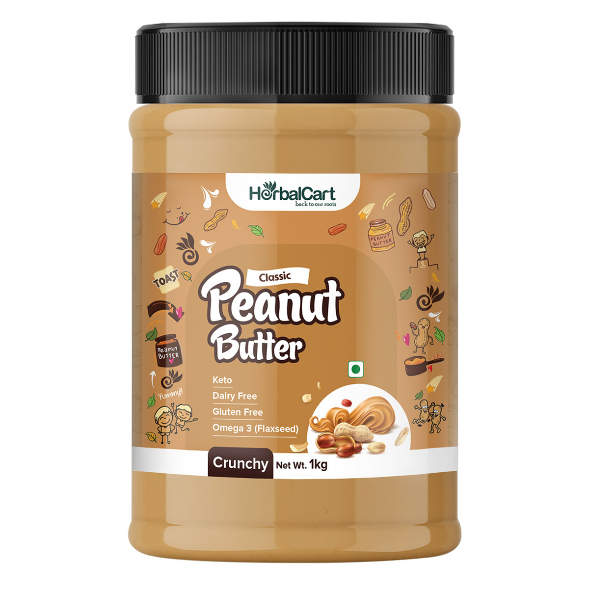 Classic Peanut Butter, Crunchy (1kg & 340g)