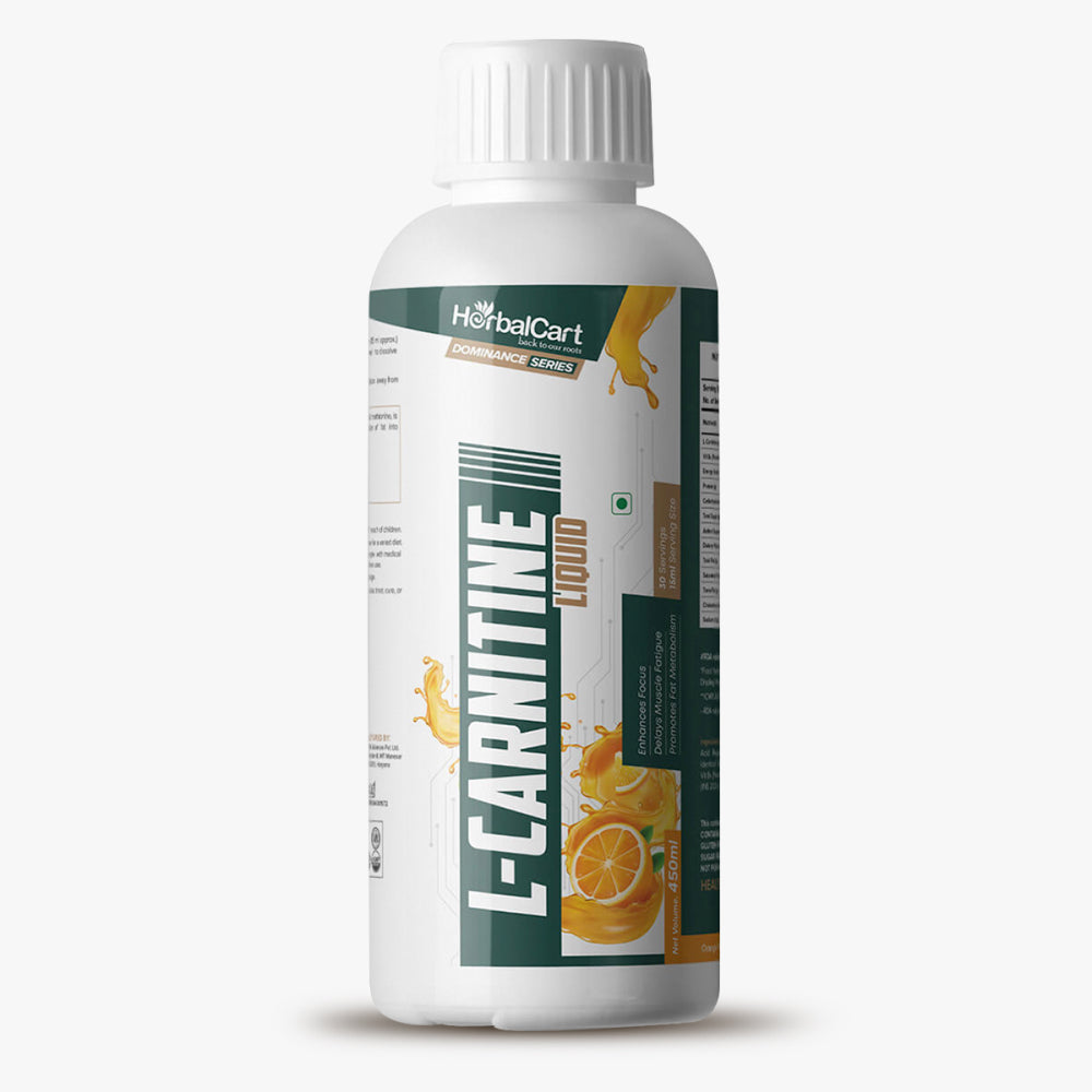 L-Carnitine Supplement, Orange & Raspberry Flavor (Liquid, 450g) - Herbalcart