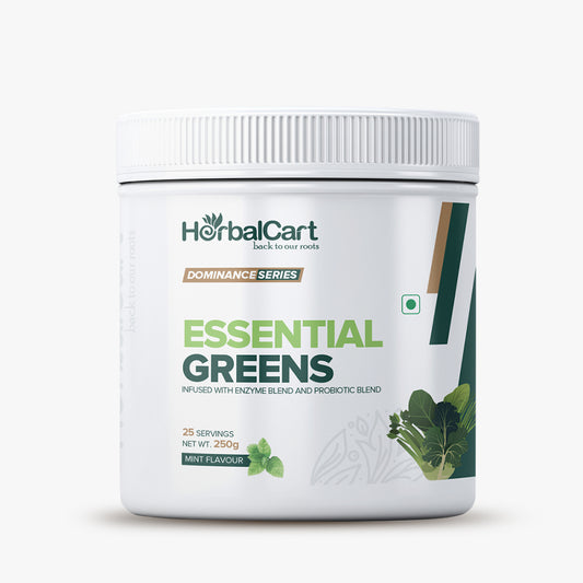 Essential Greens Superfoods Powder, Mint Flavor (200mg) - Herbalcart