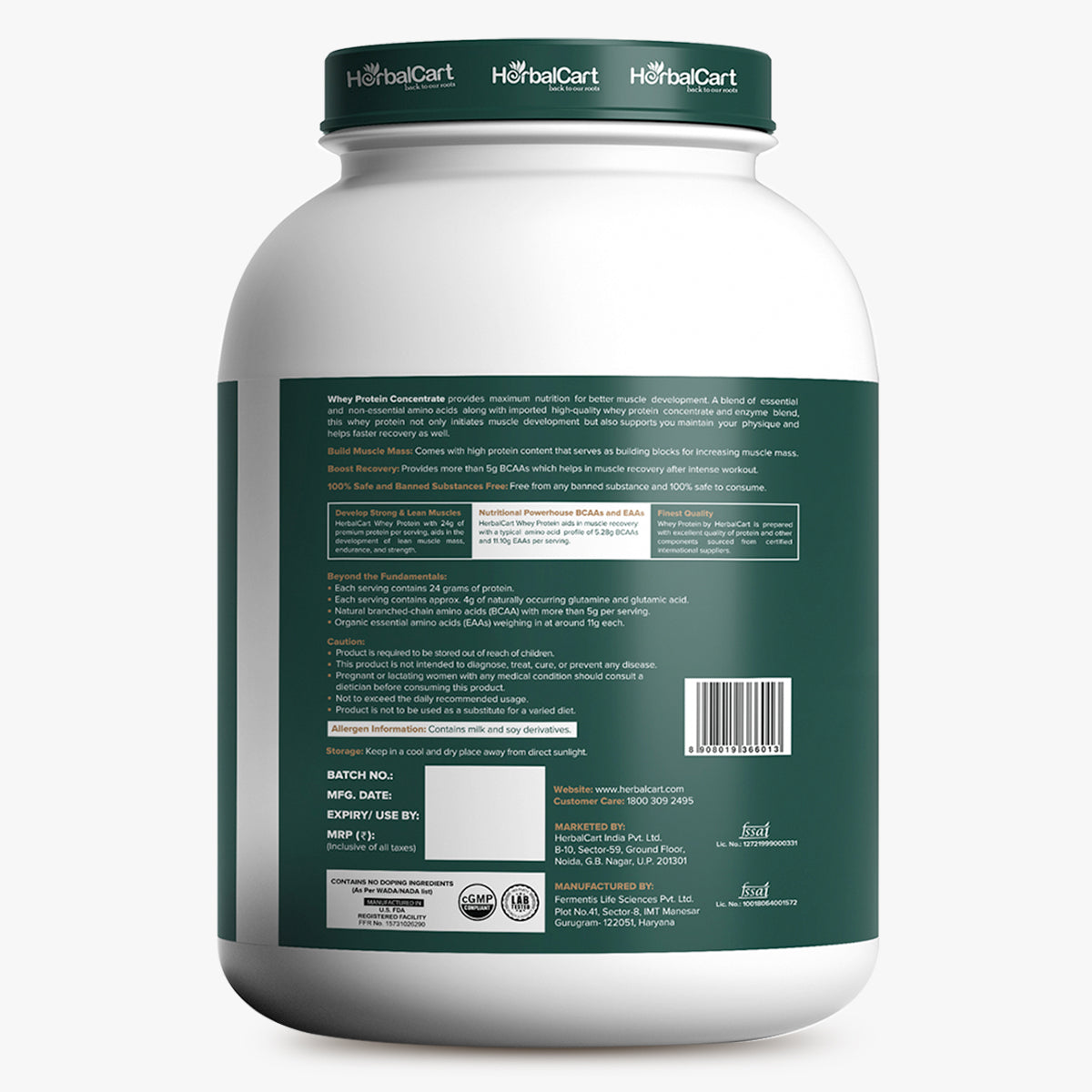 Whey Protein Concentrate (1kg & 2kg) - Herbalcart