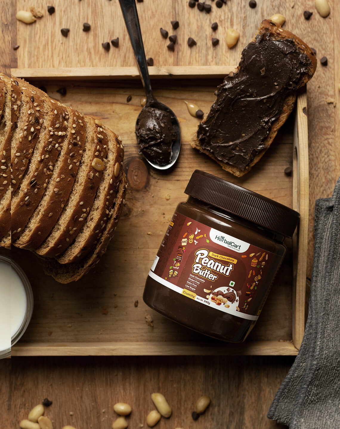 Dark Chocolate Peanut Butter (1kg & 340g) - Herbalcart