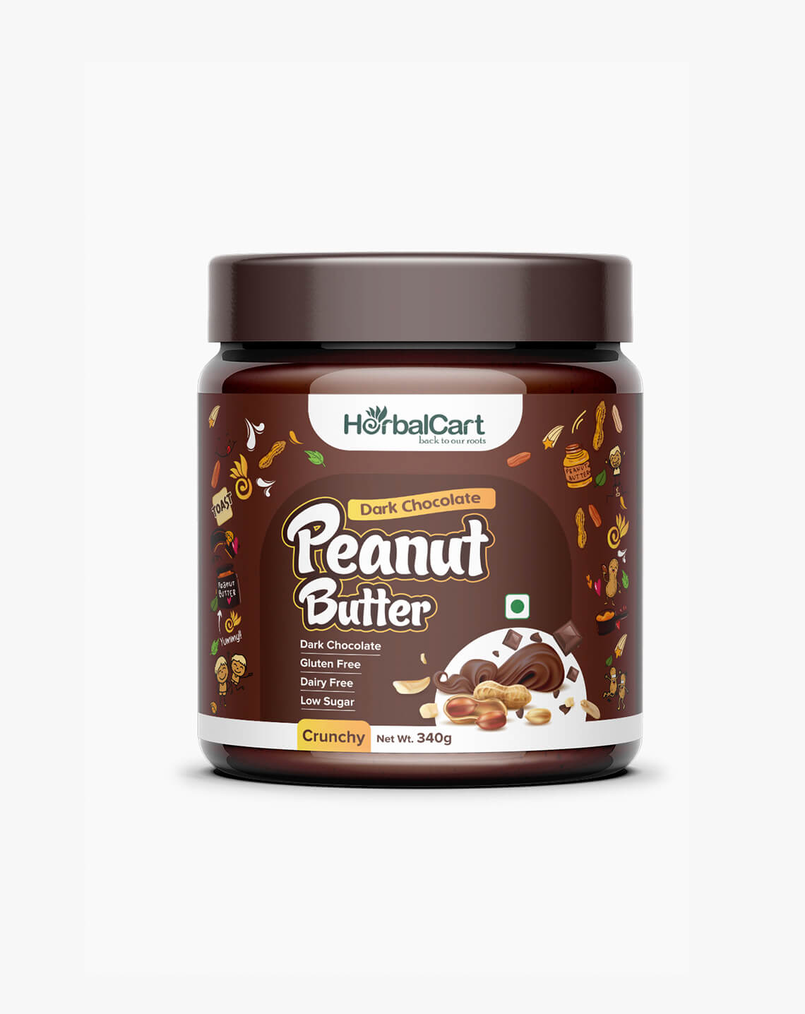 Dark Chocolate Peanut Butter (1kg & 340g) - Herbalcart